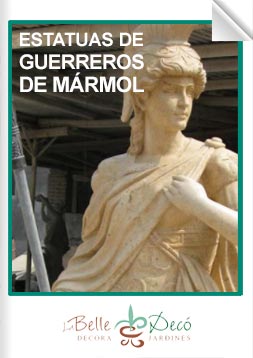 Estatuas de guerreros de mármol