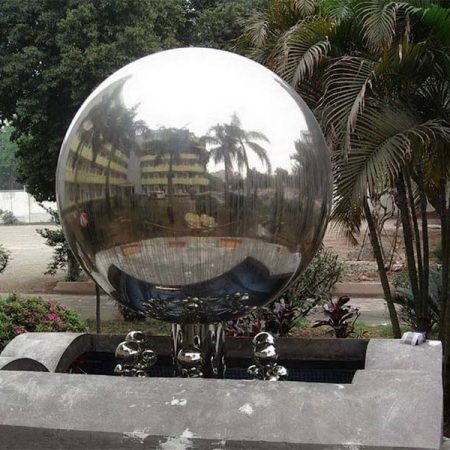 Fuente Bola de Acero para jardín