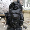 Estatua buda negro de mármol para jardín